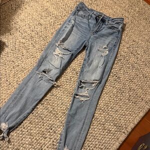 PacSun Light Blue Distressed Skinny Jeans